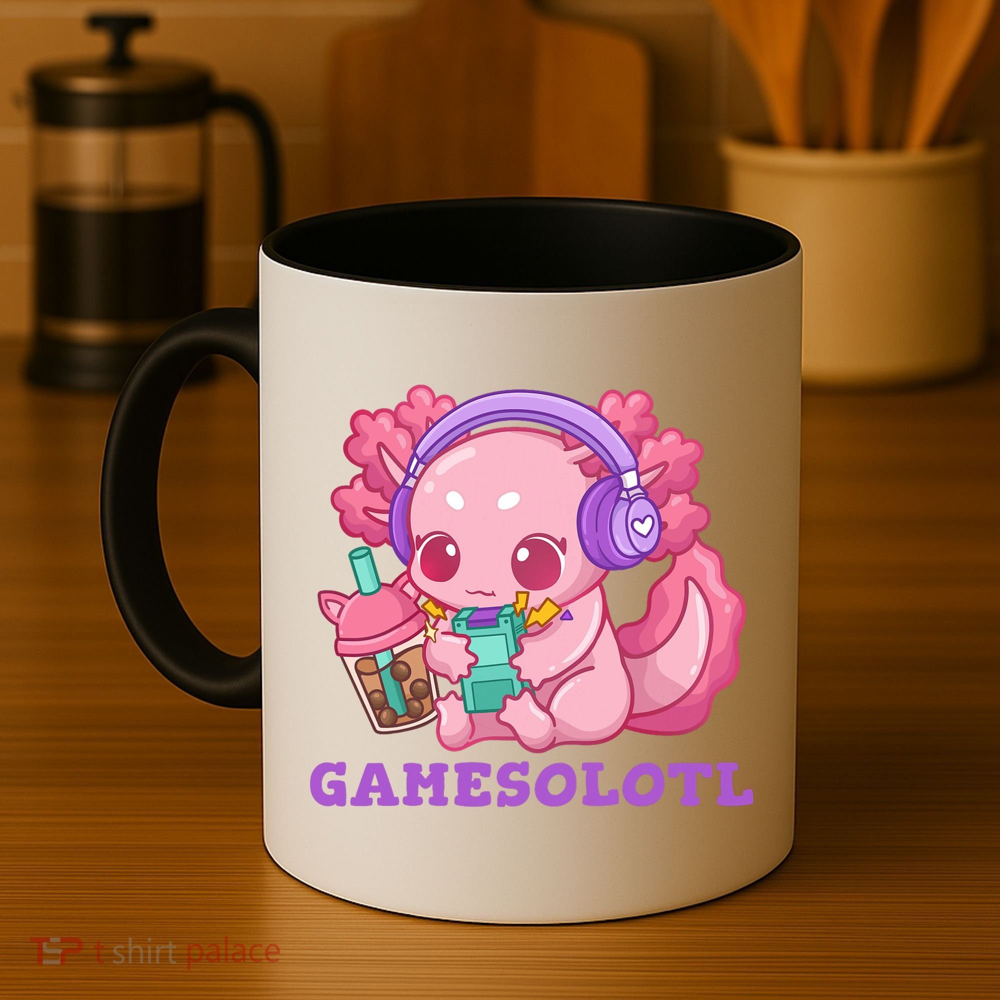 Axolotl Gaming Gamer Video Games Boba Tea Bubble Anime Coffee Mug