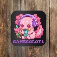 Axolotl Gaming Gamer Video Games Boba Tea Bubble Anime Coaster thumb 0