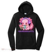 Axolotl Gaming Gamer Video Games Boba Tea Bubble Anime Women's Hoodie thumb 0