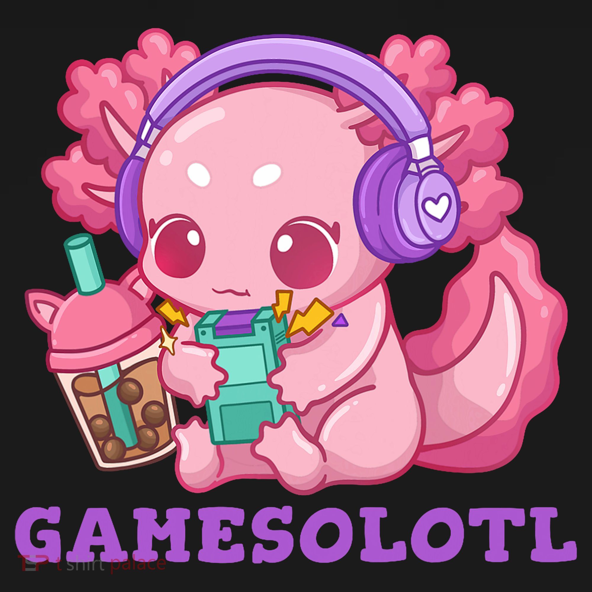 Axolotl Gaming Gamer Video Games Boba Tea Bubble Anime Women's Hoodie
