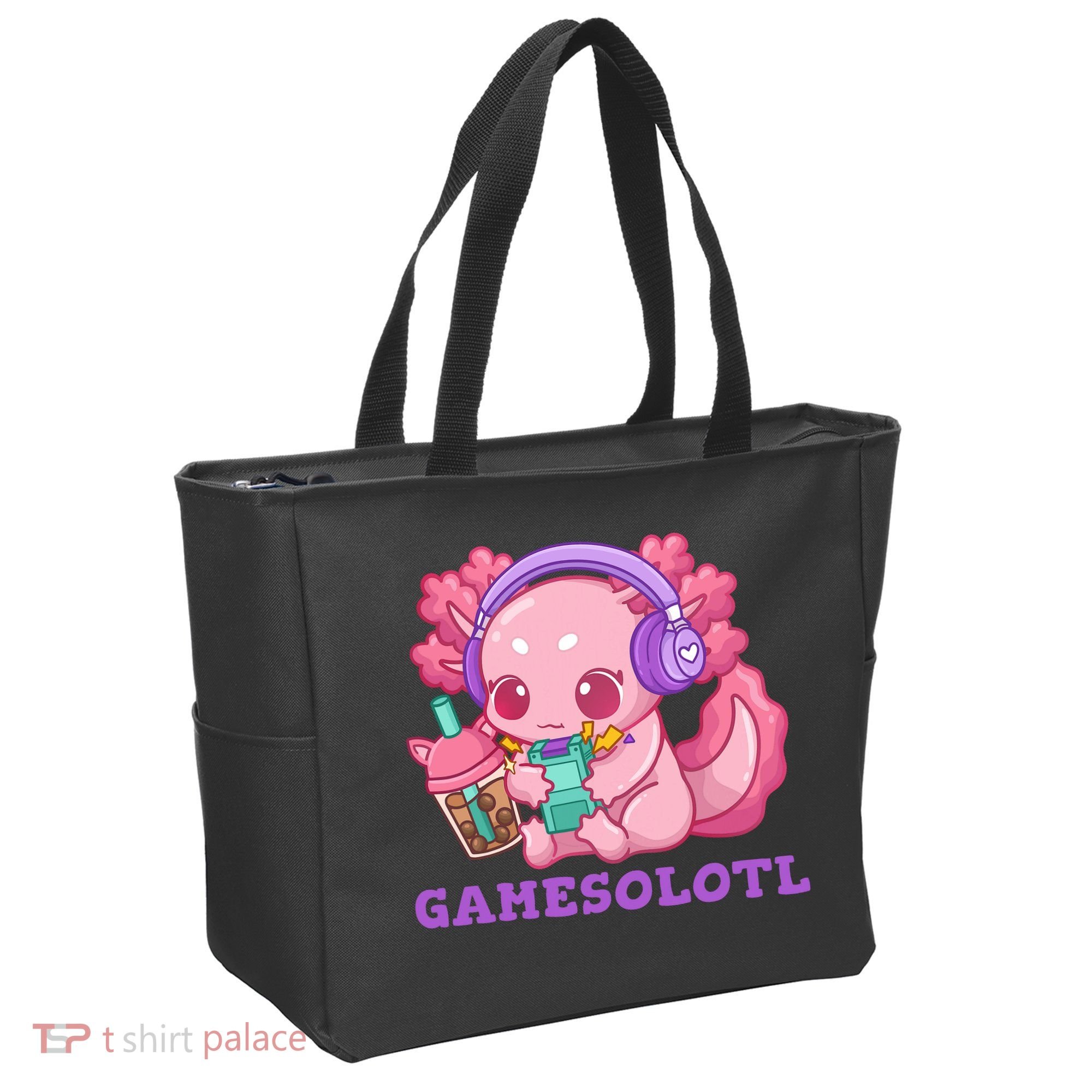 Axolotl Gaming Gamer Video Games Boba Tea Bubble Anime Tote Bag