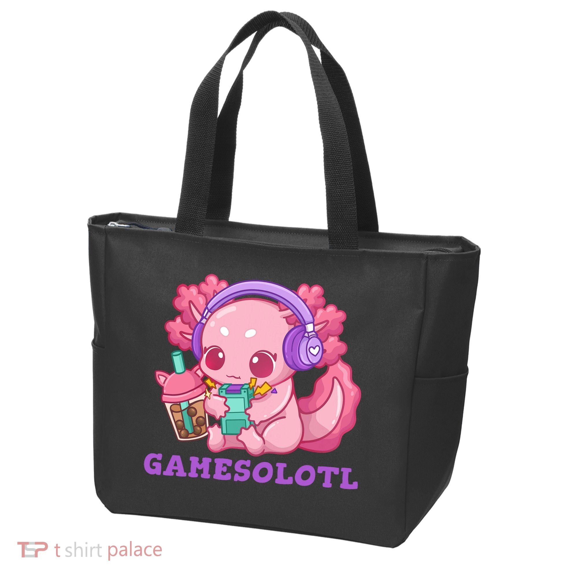 Axolotl Gaming Gamer Video Games Boba Tea Bubble Anime Tote Bag
