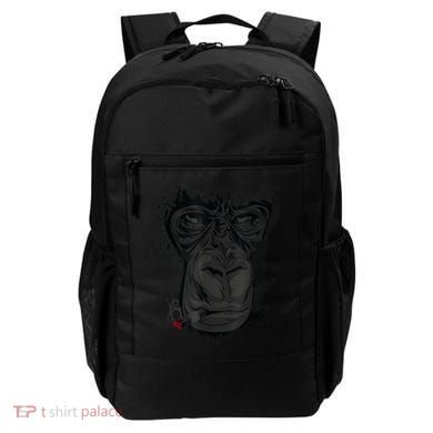Angry Gorilla Graphic Ape Cigar Smoking Monkey Backpack