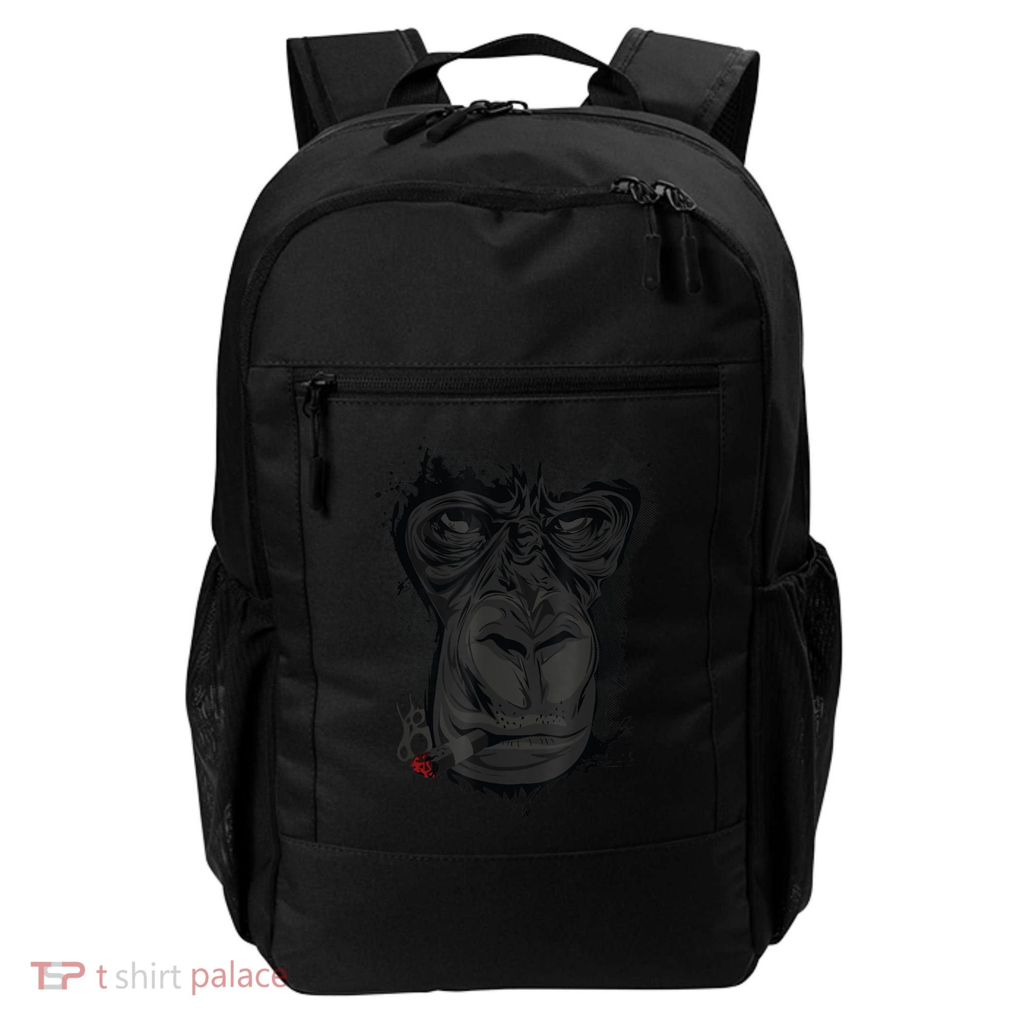 Angry Gorilla Graphic Ape Cigar Smoking Monkey Backpack