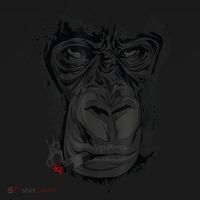 Angry Gorilla Graphic Ape Cigar Smoking Monkey Pajama Set thumb 2