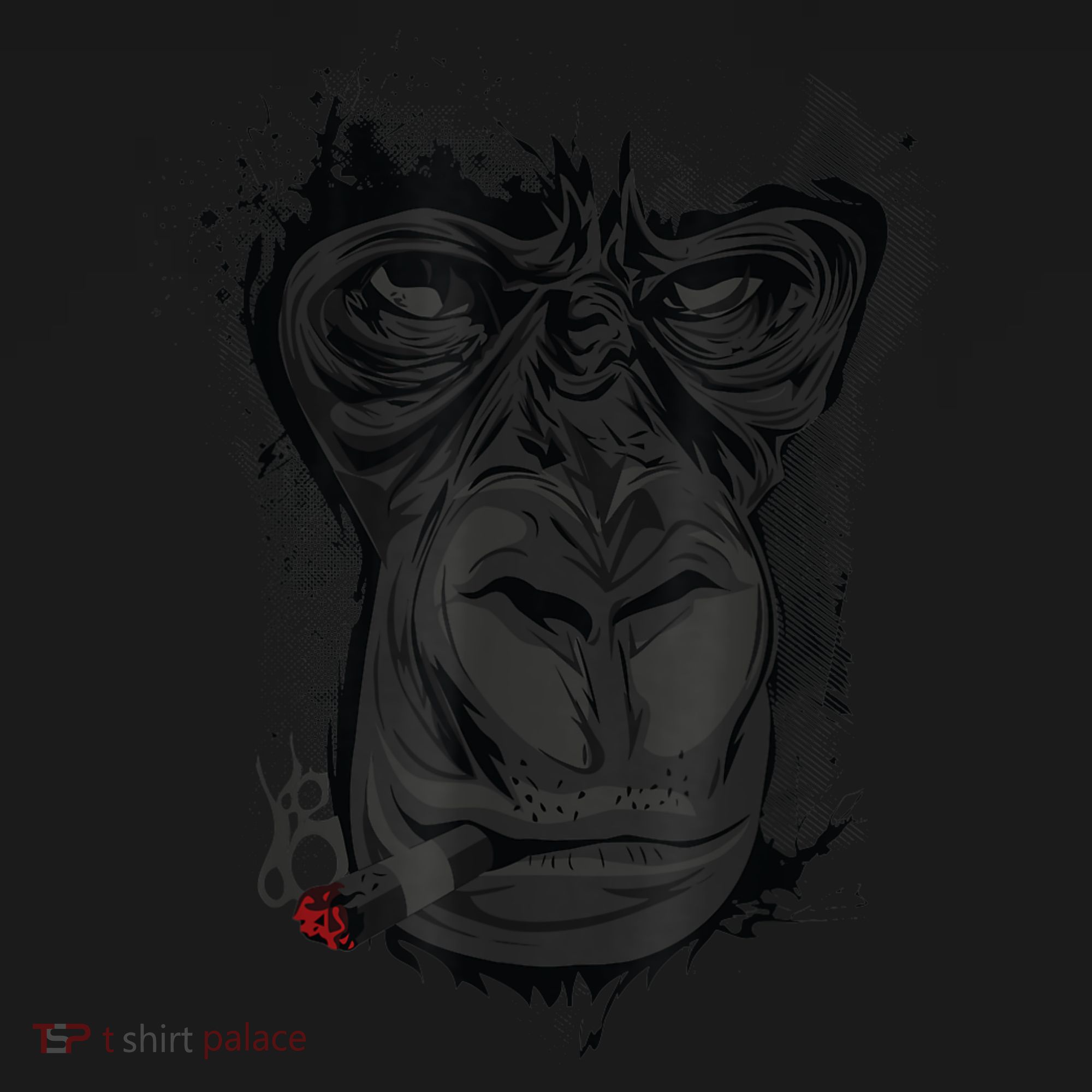 Angry Gorilla Graphic Ape Cigar Smoking Monkey Pajama Set