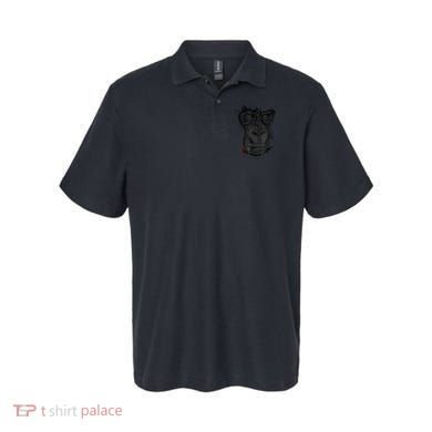 Angry Gorilla Graphic Ape Cigar Smoking Monkey Polo