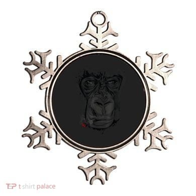 Angry Gorilla Graphic Ape Cigar Smoking Monkey Ornament