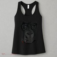 Angry Gorilla Graphic Ape Cigar Smoking Monkey Women's Tank Top thumb 3