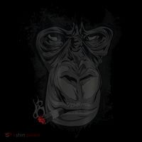 Angry Gorilla Graphic Ape Cigar Smoking Monkey Tank Top thumb 6