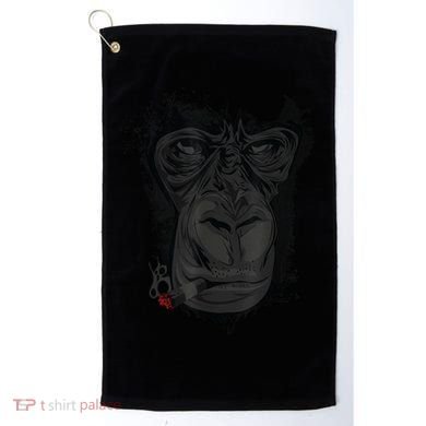 Angry Gorilla Graphic Ape Cigar Smoking Monkey Golf Towel