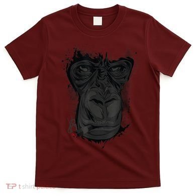 Angry Gorilla Graphic Ape Cigar Smoking Monkey T-Shirt