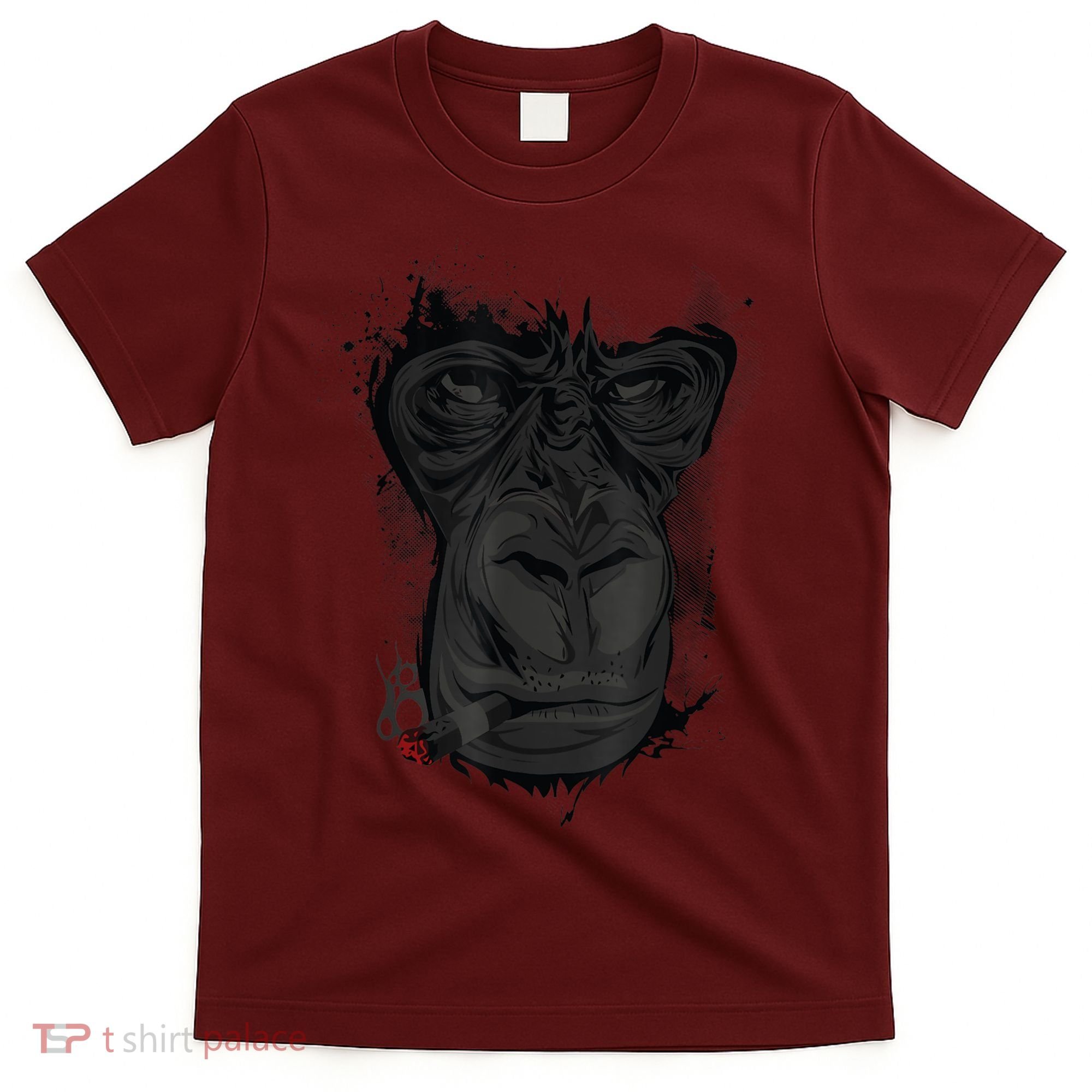 Angry Gorilla Graphic Ape Cigar Smoking Monkey T-Shirt