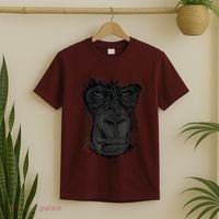 Angry Gorilla Graphic Ape Cigar Smoking Monkey T-Shirt thumb 2
