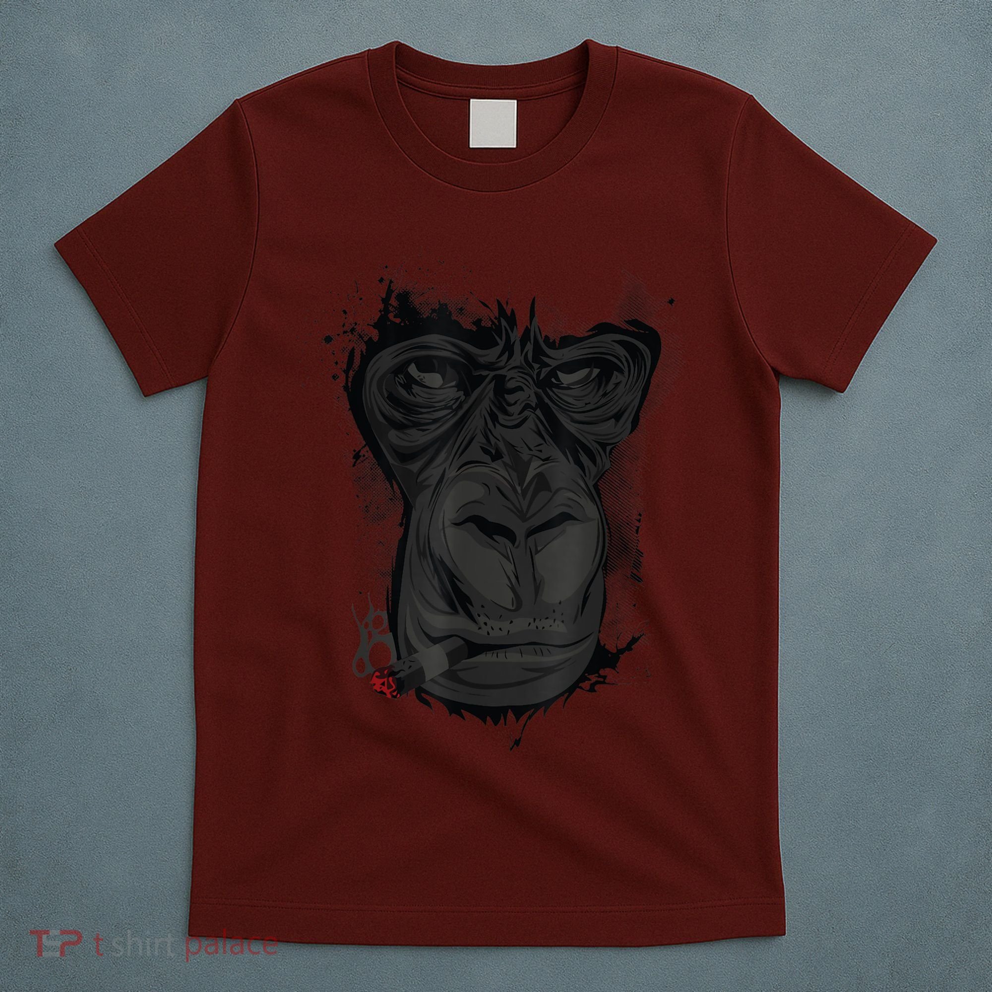 Angry Gorilla Graphic Ape Cigar Smoking Monkey T-Shirt