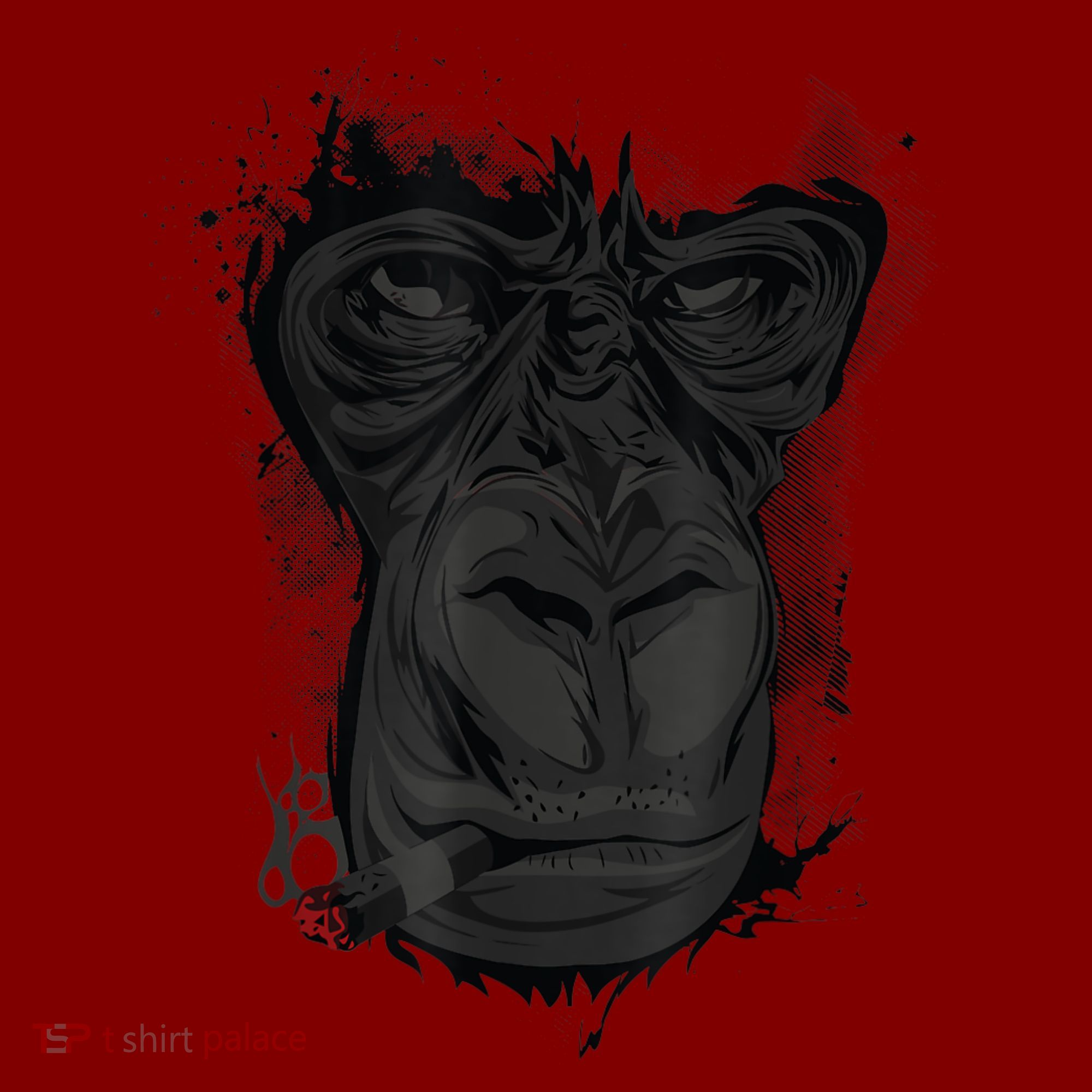 Angry Gorilla Graphic Ape Cigar Smoking Monkey Beanie