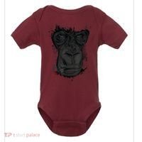 Angry Gorilla Graphic Ape Cigar Smoking Monkey Baby Bodysuit thumb 0