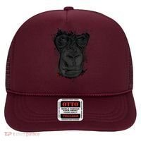 Angry Gorilla Graphic Ape Cigar Smoking Monkey Hat thumb 0