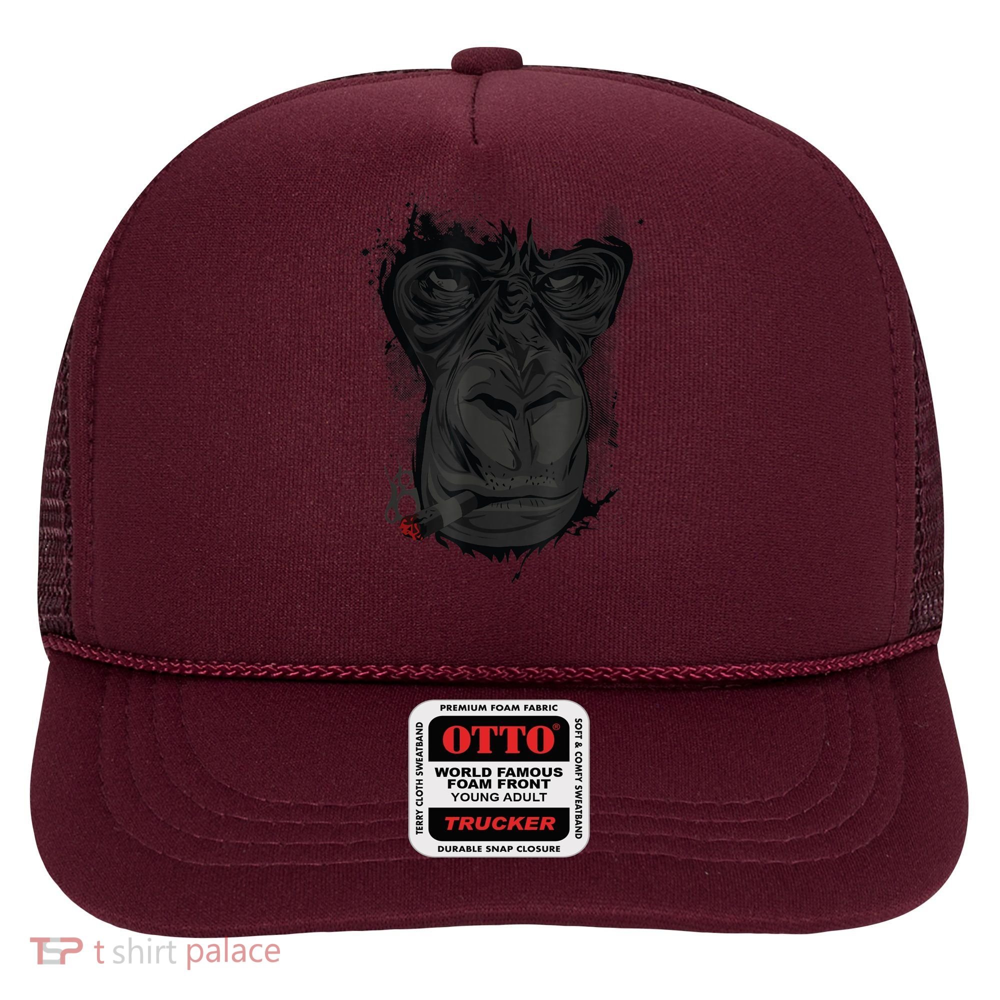 Angry Gorilla Graphic Ape Cigar Smoking Monkey Hat