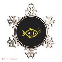 Au Goldfish Gold Metal Chemistry Pun Ornament thumb 0