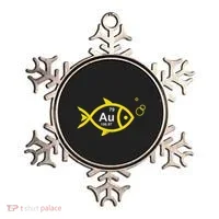 Au Goldfish Gold Metal Chemistry Pun Ornament thumb 0