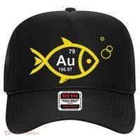 Au Goldfish Gold Metal Chemistry Pun Hat thumb 0