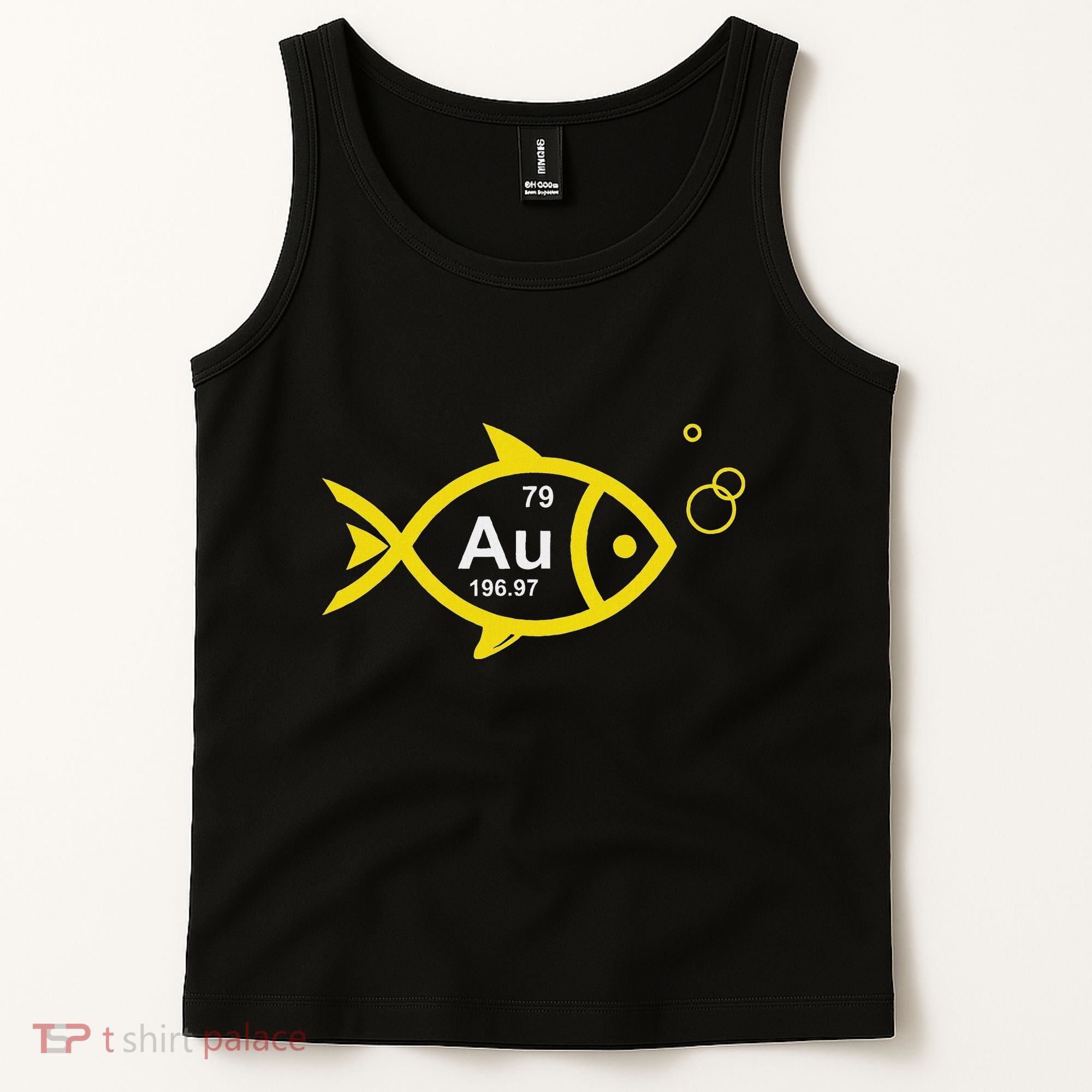 Au Goldfish Gold Metal Chemistry Pun Tank Top