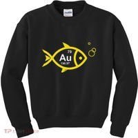 Au Goldfish Gold Metal Chemistry Pun Kids Sweatshirt thumb 0