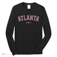 Atlanta Georgia Ga Varsity Style On Atlanta Long Sleeve Shirt thumb 0