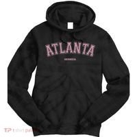 Atlanta Georgia Ga Varsity Style On Atlanta Tie Dye Hoodie thumb 0