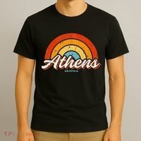 Athens Georgia GA Vintage Rainbow Retro 70s T-Shirt thumb 3