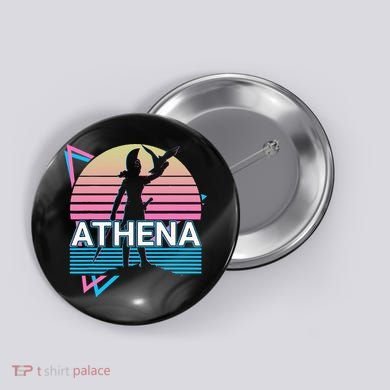 Athena Greek Goddess Of Wisdom And War Button