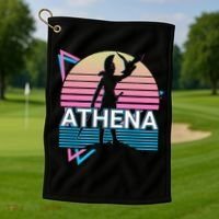 Athena Greek Goddess Of Wisdom And War Golf Towel thumb 1