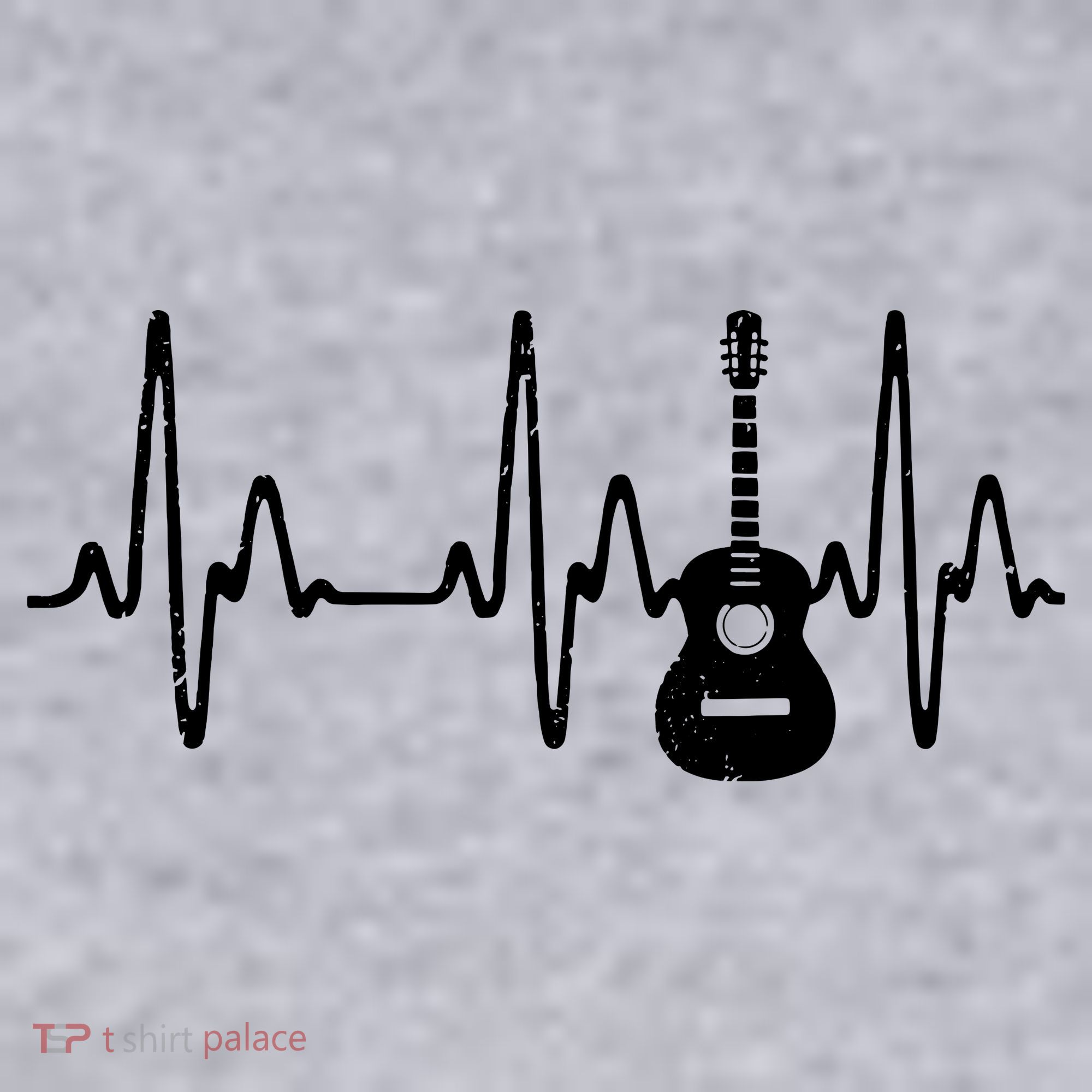 Acoustic Guitar Heartbeat Shirts Guitar Musician Women's Racerback Cropped Tank