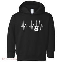 Acoustic Guitar Heartbeat Shirts Guitar Musician Toddler Hoodie thumb 0