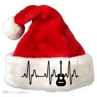 Acoustic Guitar Heartbeat Shirts Guitar Musician Santa Hat thumb 0