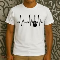 Acoustic Guitar Heartbeat Shirts Guitar Musician T-Shirt thumb 3