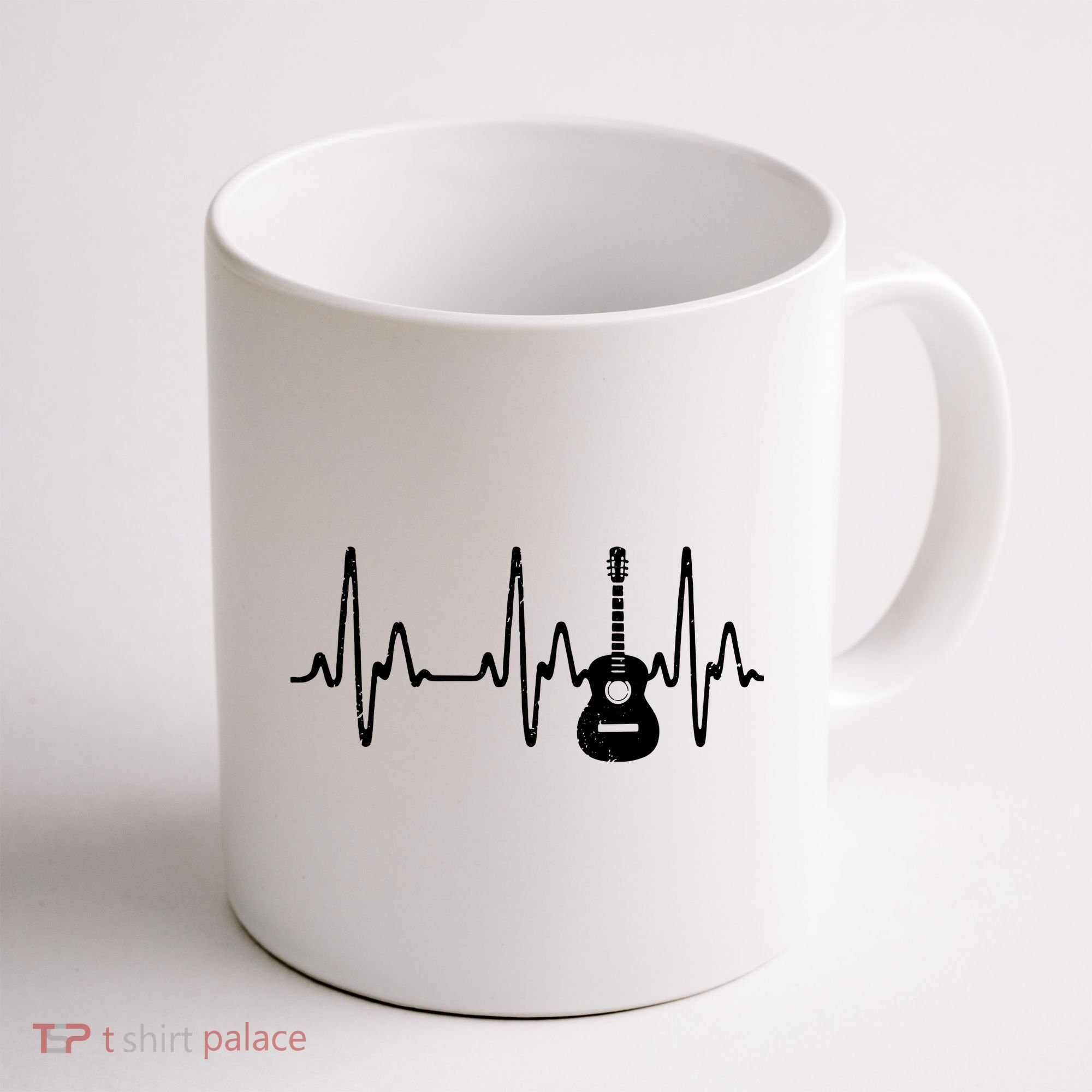 Acoustic Guitar Heartbeat Shirts Guitar Musician Coffee Mug