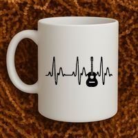 Acoustic Guitar Heartbeat Shirts Guitar Musician Coffee Mug thumb 2