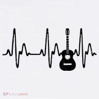 Acoustic Guitar Heartbeat Shirts Guitar Musician Women's Hoodie thumb 2