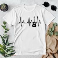 Acoustic Guitar Heartbeat Shirts Guitar Musician Premium T-Shirt thumb 2