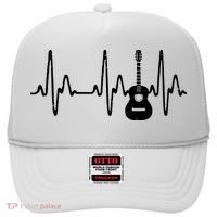 Acoustic Guitar Heartbeat Shirts Guitar Musician Hat thumb 0