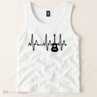 Acoustic Guitar Heartbeat Shirts Guitar Musician Tank Top thumb 2