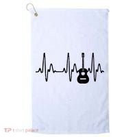 Acoustic Guitar Heartbeat Shirts Guitar Musician Golf Towel thumb 0