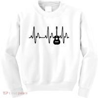 Acoustic Guitar Heartbeat Shirts Guitar Musician Kids Sweatshirt thumb 0