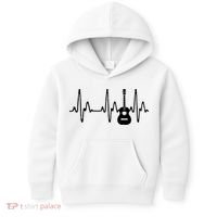 Acoustic Guitar Heartbeat Shirts Guitar Musician Kids Hoodie thumb 0