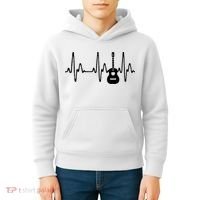 Acoustic Guitar Heartbeat Shirts Guitar Musician Kids Hoodie thumb 4