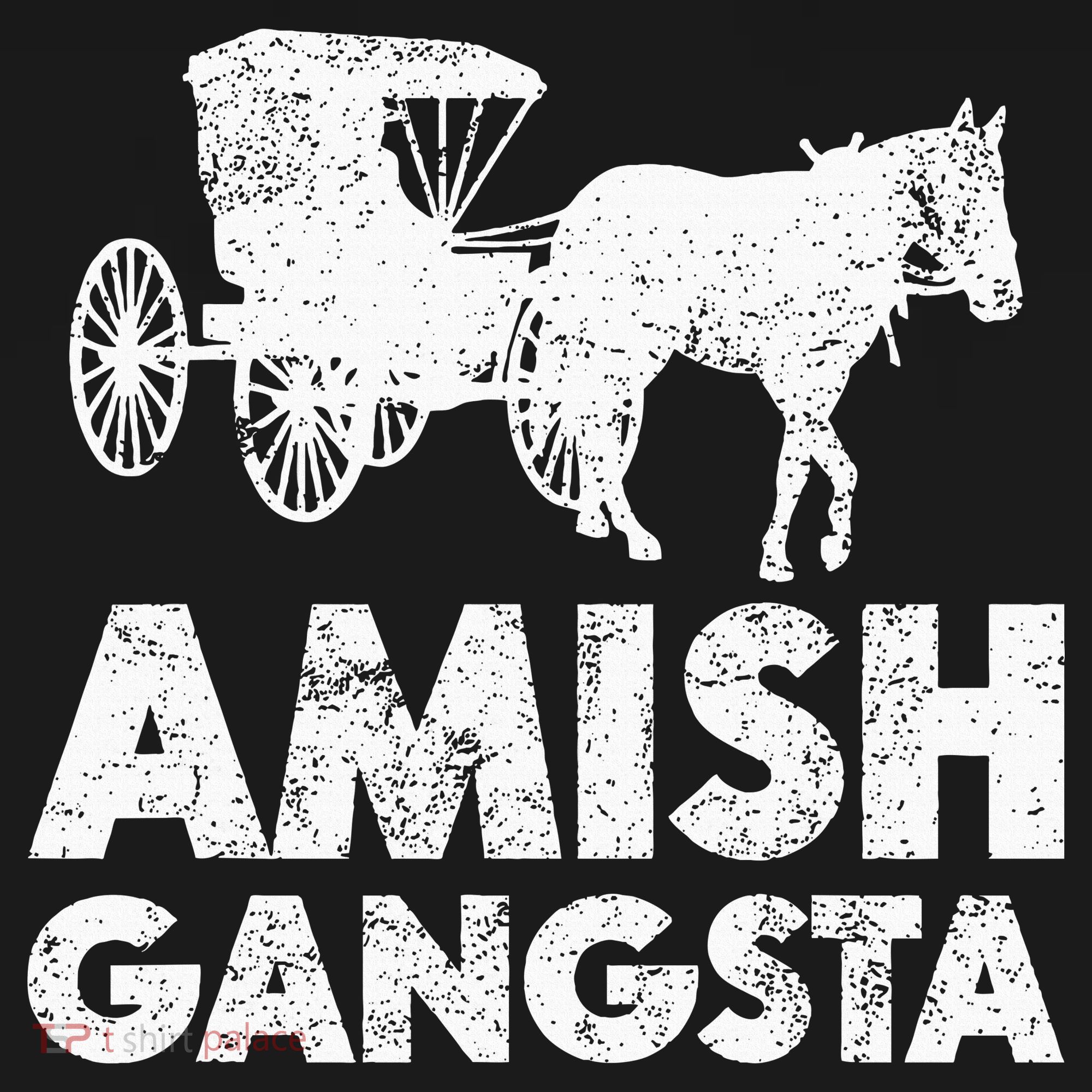 Amish Gangsta Horse And Buggy Funny Amish Gift Mousepad