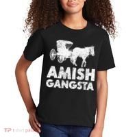 Amish Gangsta Horse And Buggy Funny Amish Gift Kids T-Shirt thumb 2