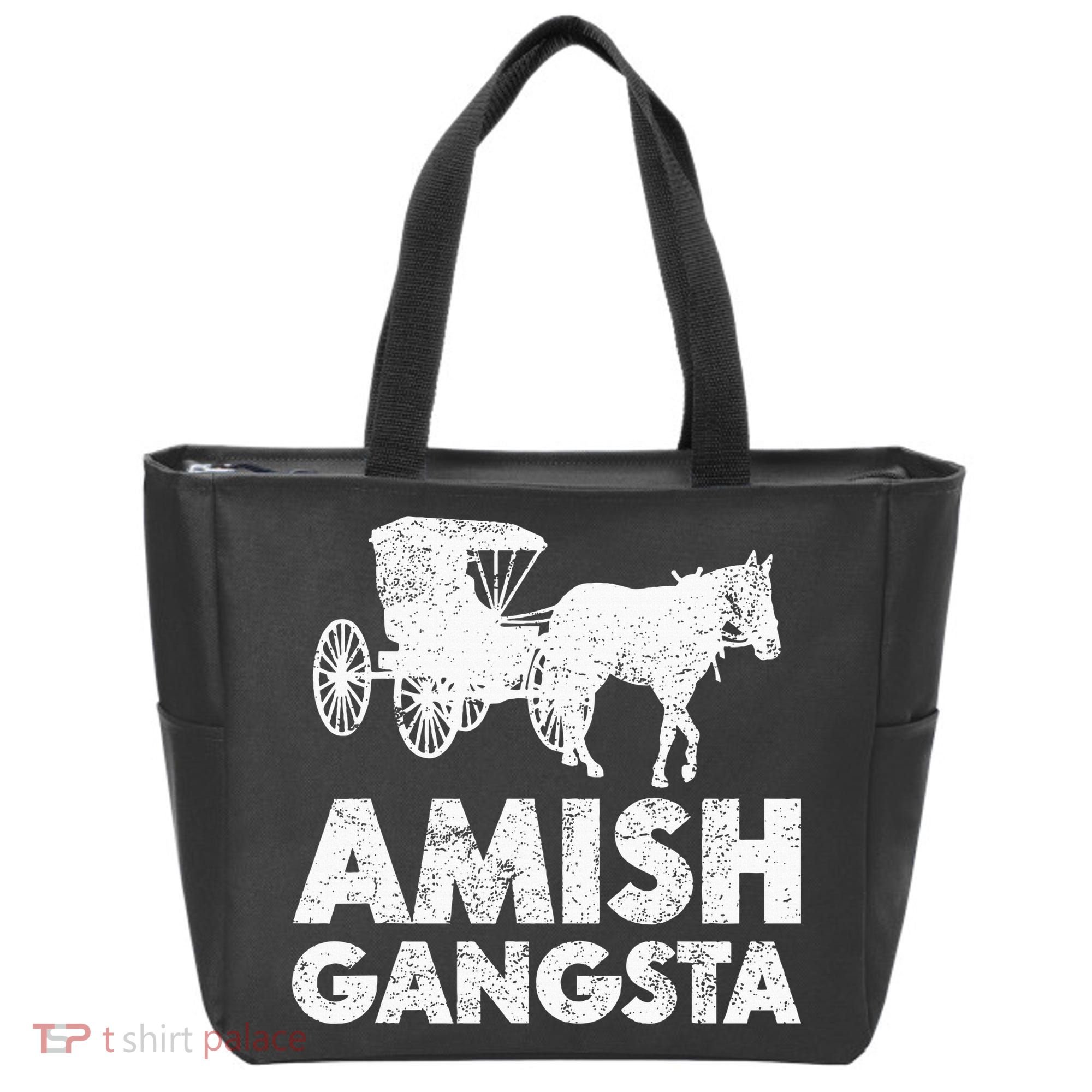 Amish Gangsta Horse And Buggy Funny Amish Gift Tote Bag